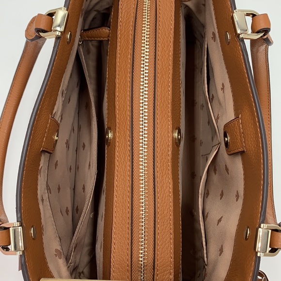 Kate Spade Leila Medium Triple Compartment Satchel Warm Ginger - Picture 8 of 16